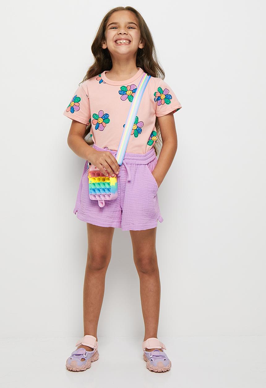 Pop Candy - Girls flower tee - pink