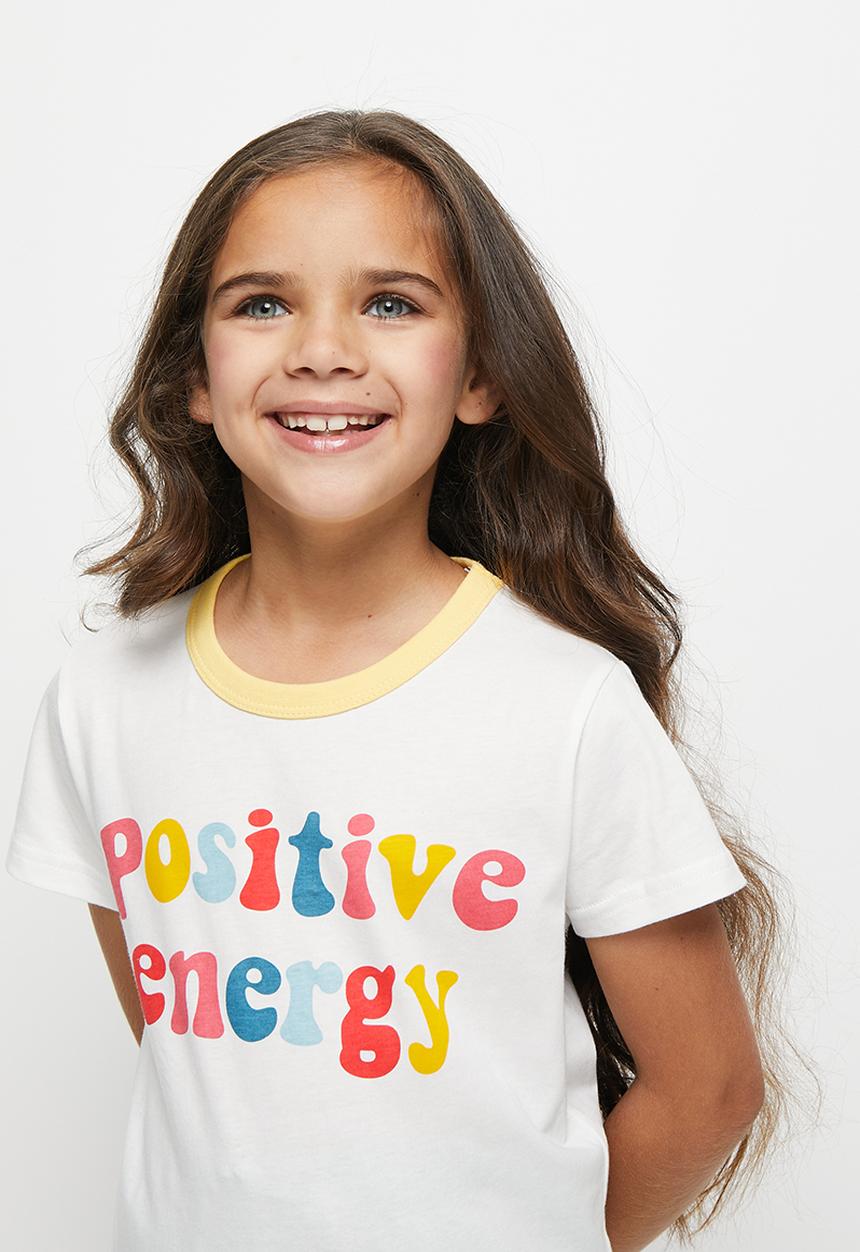 Pop Candy - Positive energy tee - white
