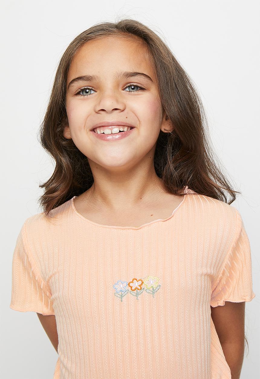 Pop Candy - Girls lettuce tee - pink
