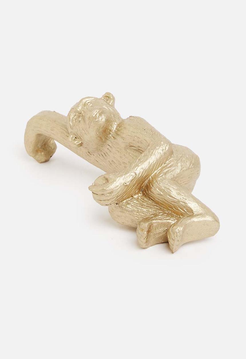 H&S - Monkey flowerpot hanger - gold