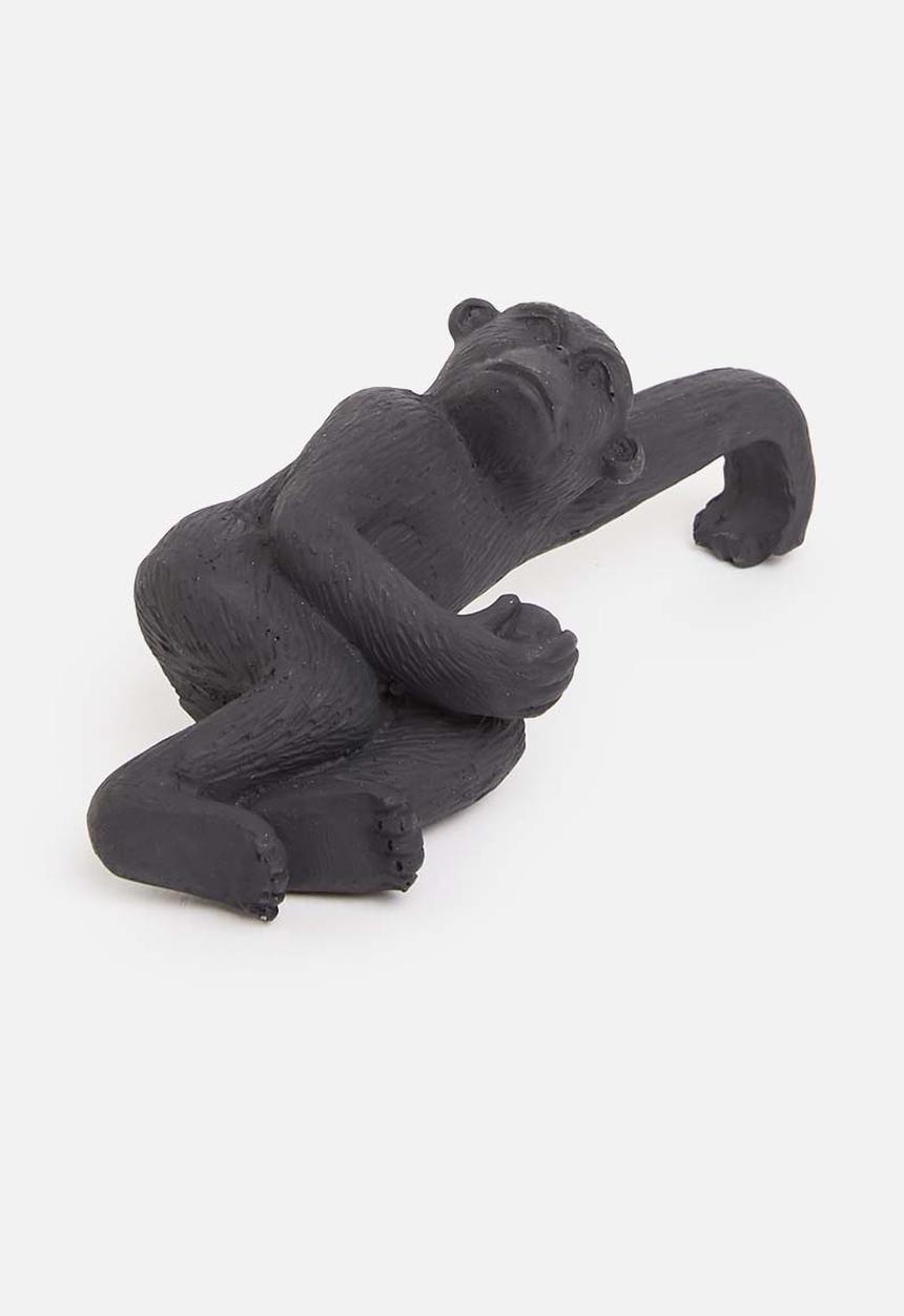 H&S - Monkey flowerpot hanger - black