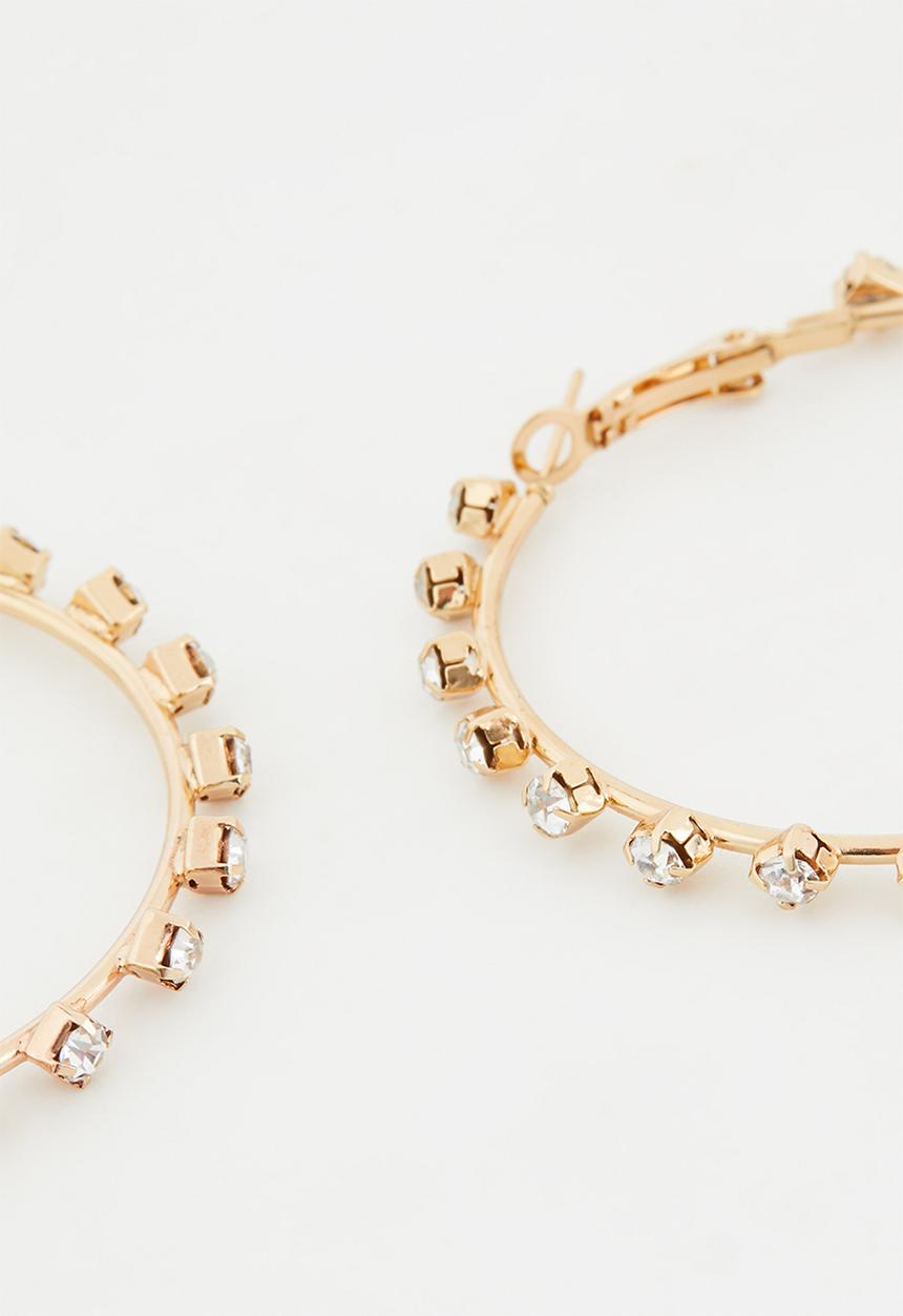 Superbalist - Jade hoop earrings - gold