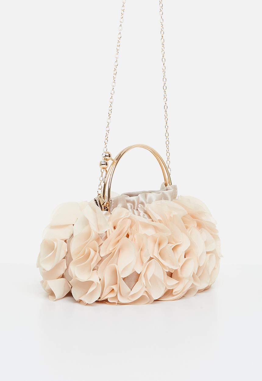 Tessa Design - Nicole ruffle clutch bag - cream