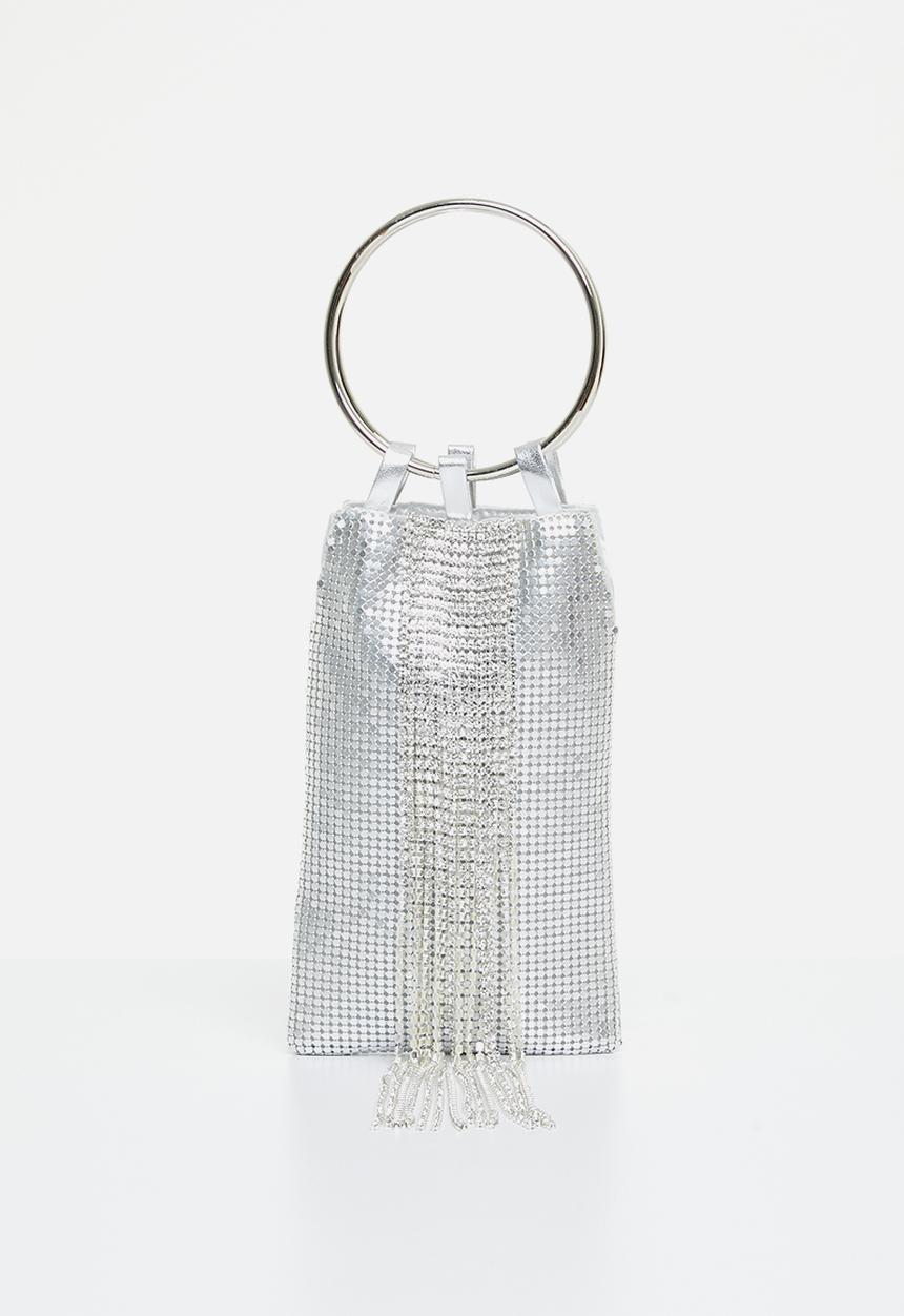 Tessa Design - Carly sequin clutch bag - silver