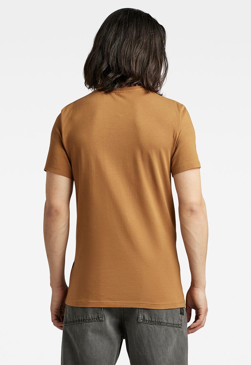 G-STAR - Slim base short sleeve T-shirt - oxide ocre