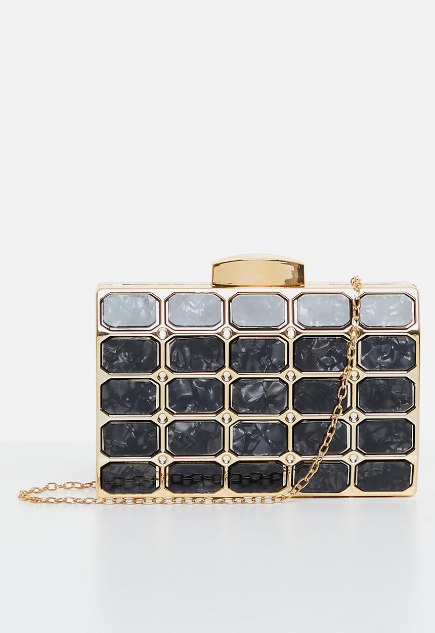 Tessa Design - Rebecca clutch purse - gold/grey