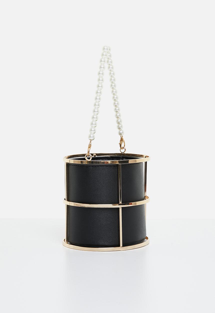 Tessa Design - Nabila bucket bag with pearls - black