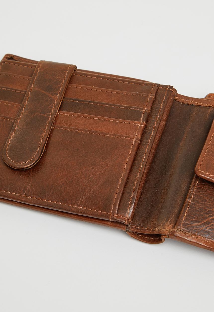 POLO - Billfold with drivers license - brown