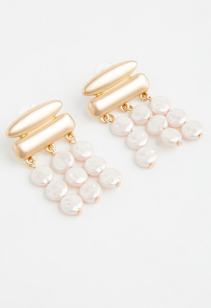 Tessa Design - Grace drop  earrings - gold & pink