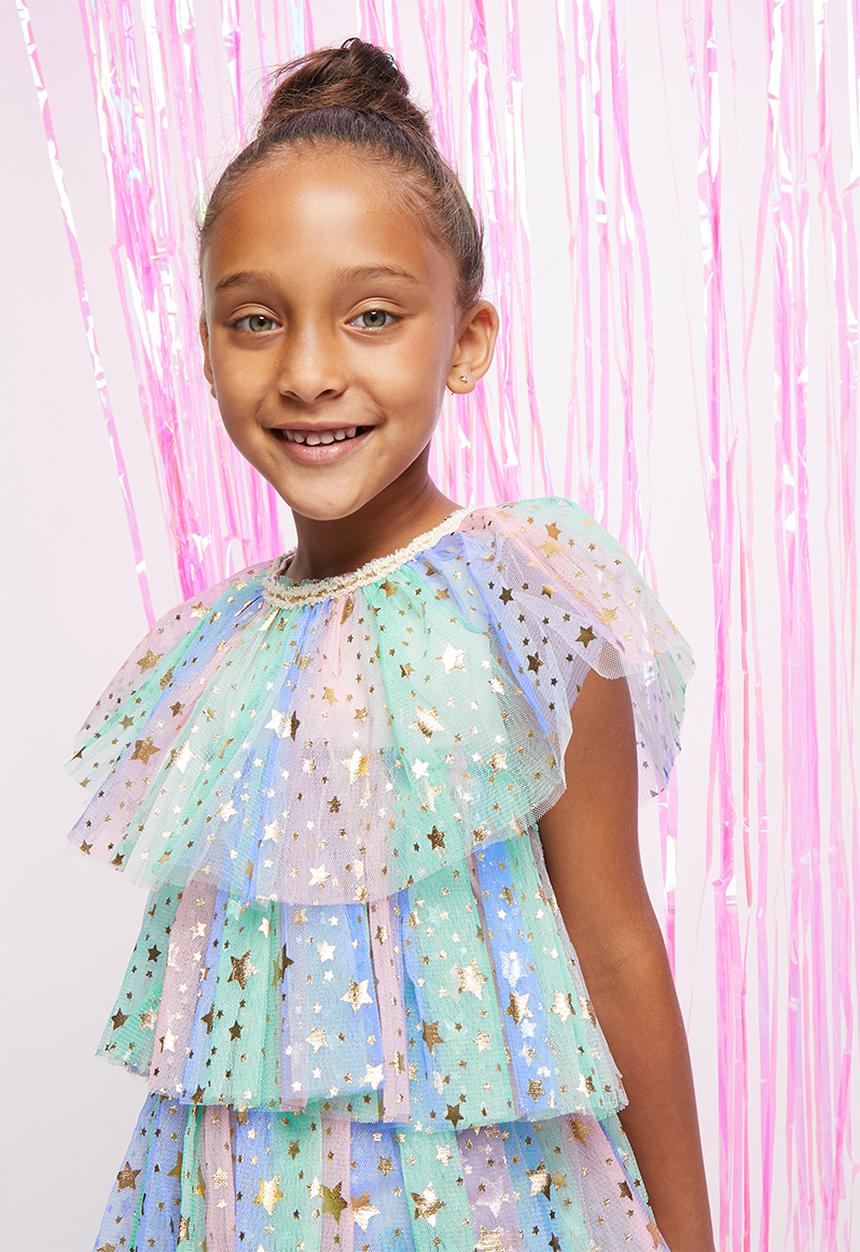Pop Candy - Tiered star dress - multi