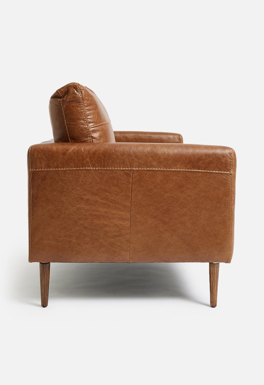 SF Collection - Teramo 3 seater genuine leather - tan