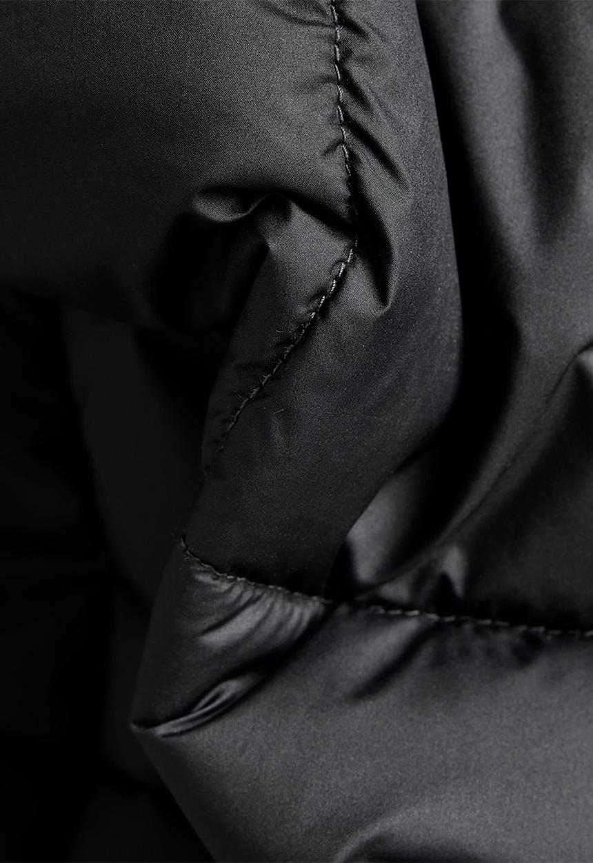 G-STAR - Meefic square quilted hooded jacket - dk black