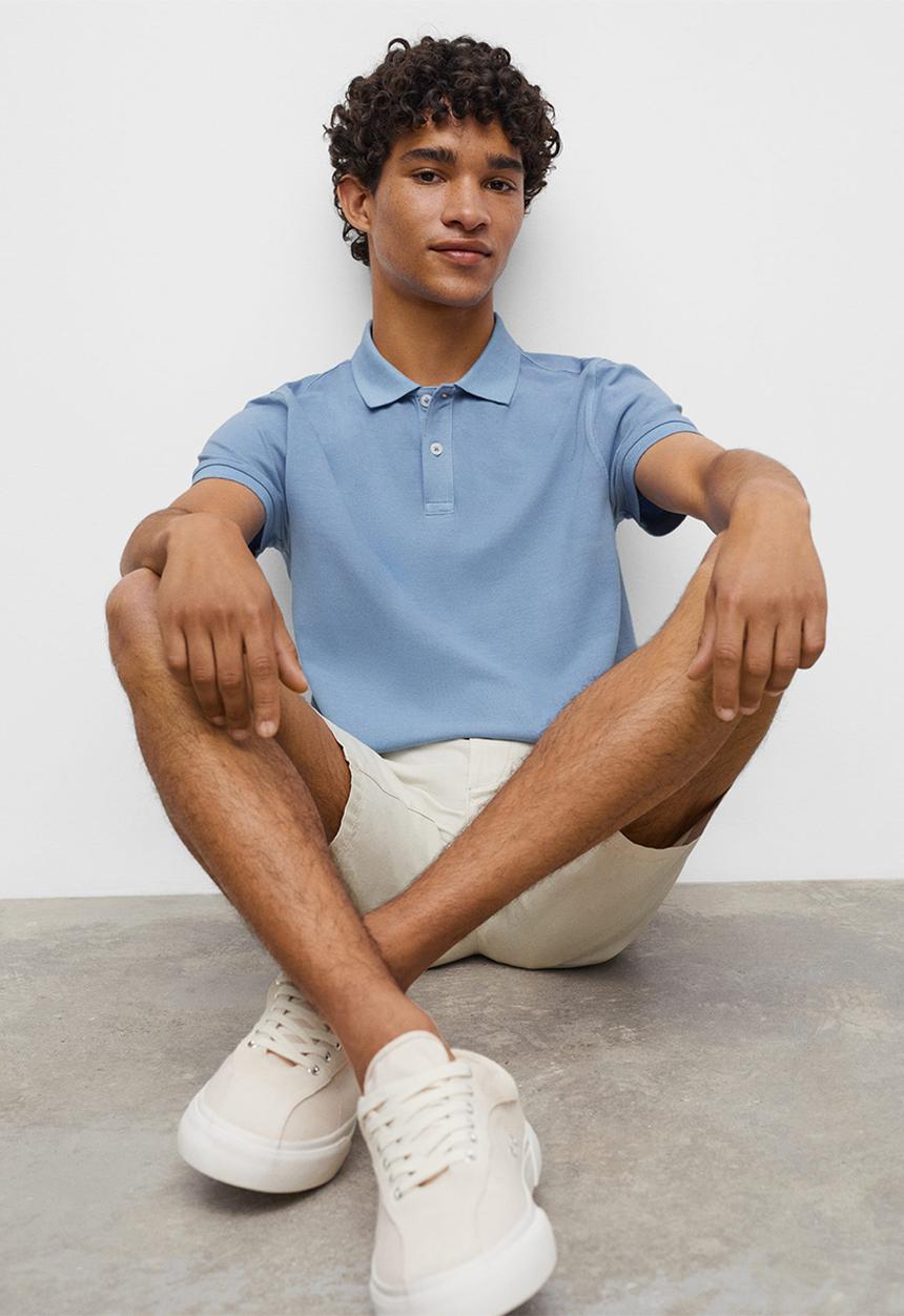 MANGO - Polo shirt polo - blue