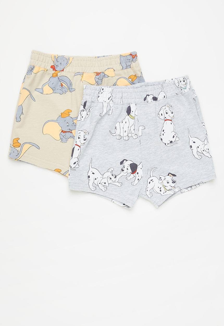 Cotton On - 2 pack frankie short lcn - lcn dis 101 dalmations besties/dumbo flying
