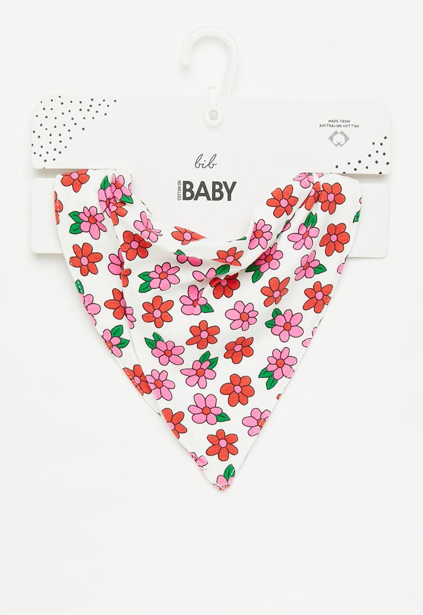 Cotton On - The bandana bib - vanilla/kris floral