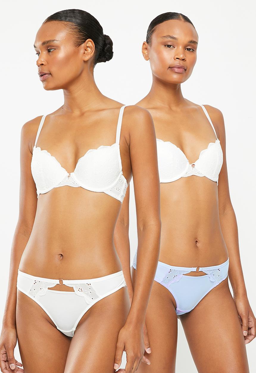 KANGOL - 2 Pack bikini - ice blue &  white