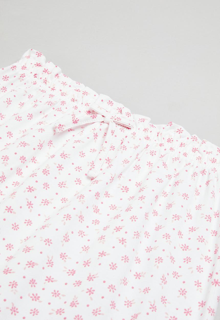 Superbalist - Printed tee & skirt set - white & pink