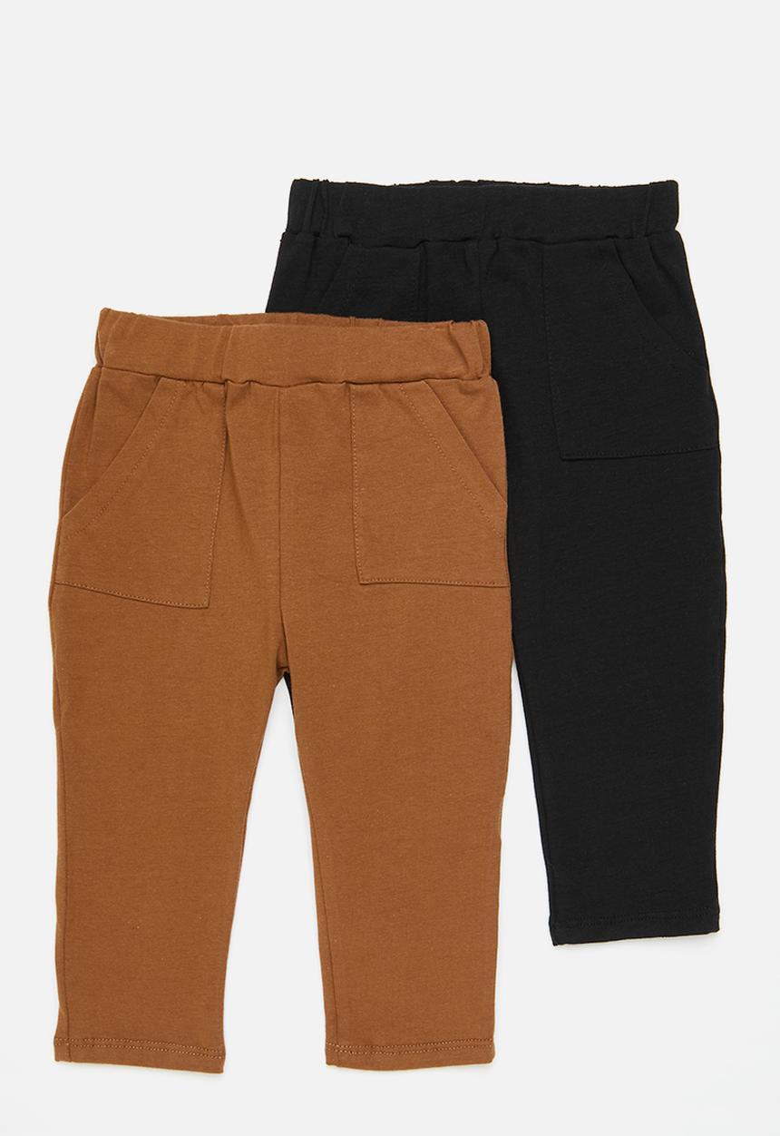 Superbalist - 2 Pack upstyled legging - black & brown