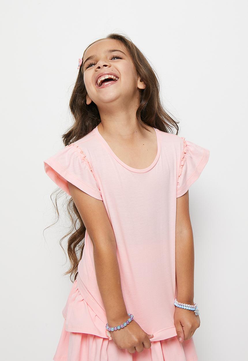 Superbalist - Frill tee - dusty pink