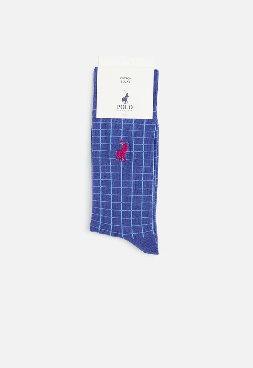 POLO - Check socks - kem royal