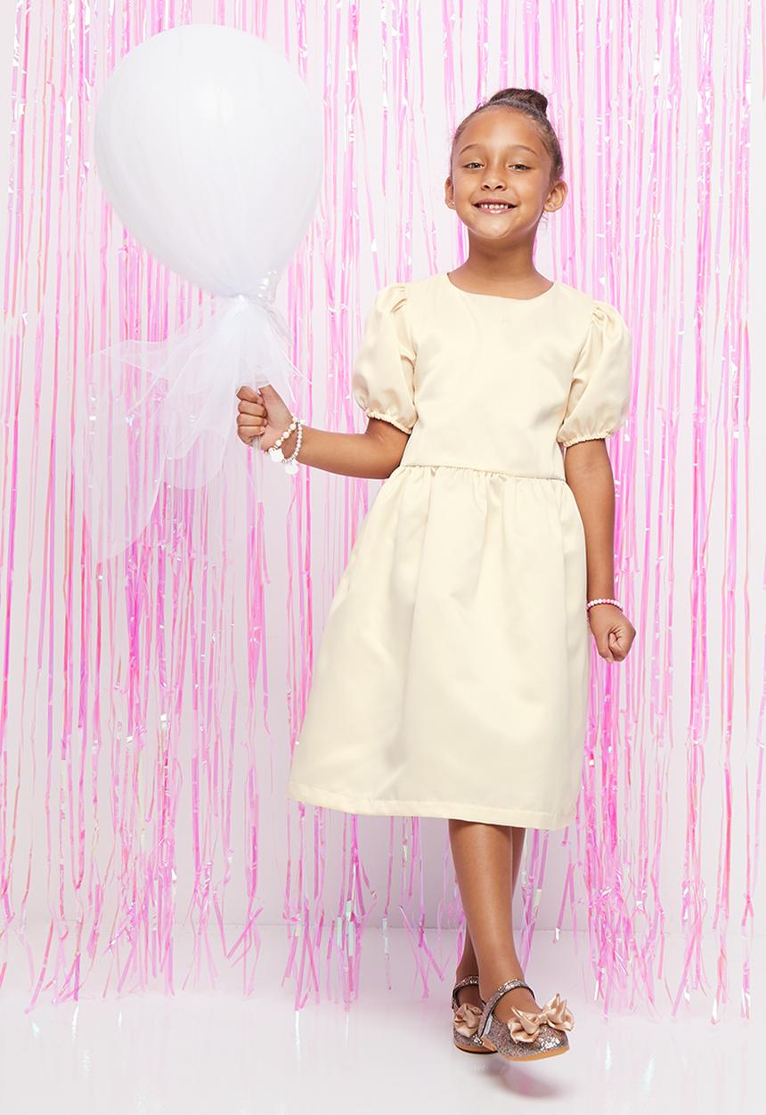 Superbalist - Puff sleeve occasion dress - cream