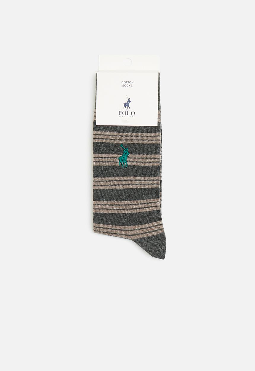 POLO - Tripe stripe socks - grey & taupe
