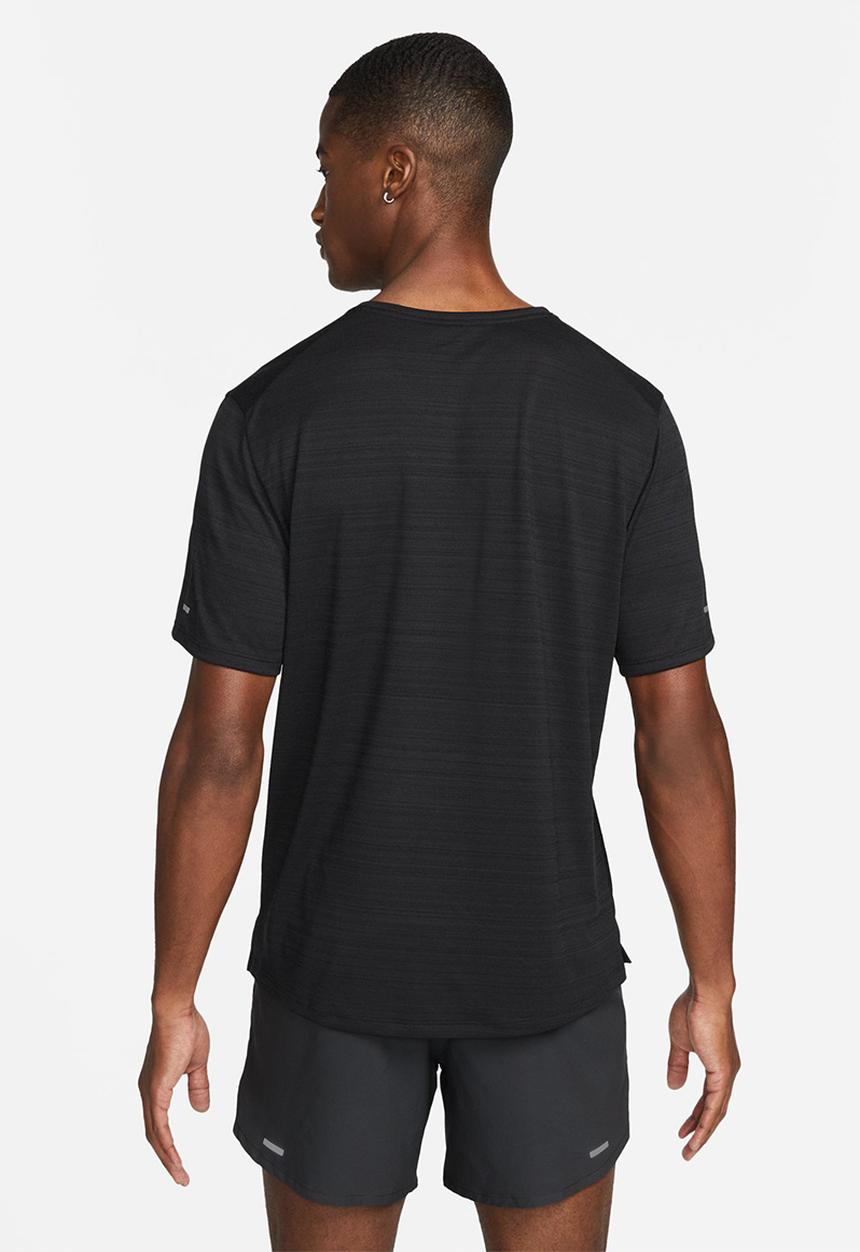 Nike - M nk df miler top short sleeve - black/reflective silver