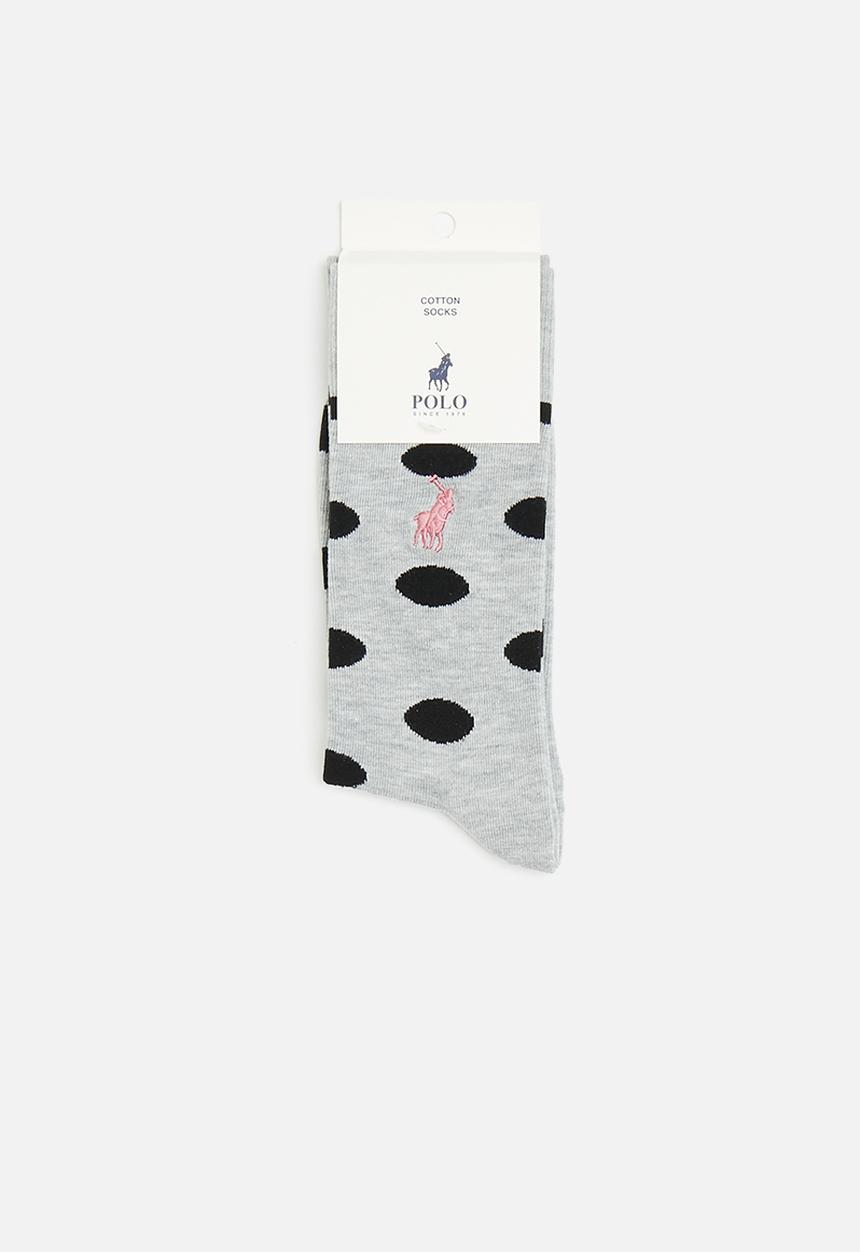 POLO - Big dots socks - grey & black
