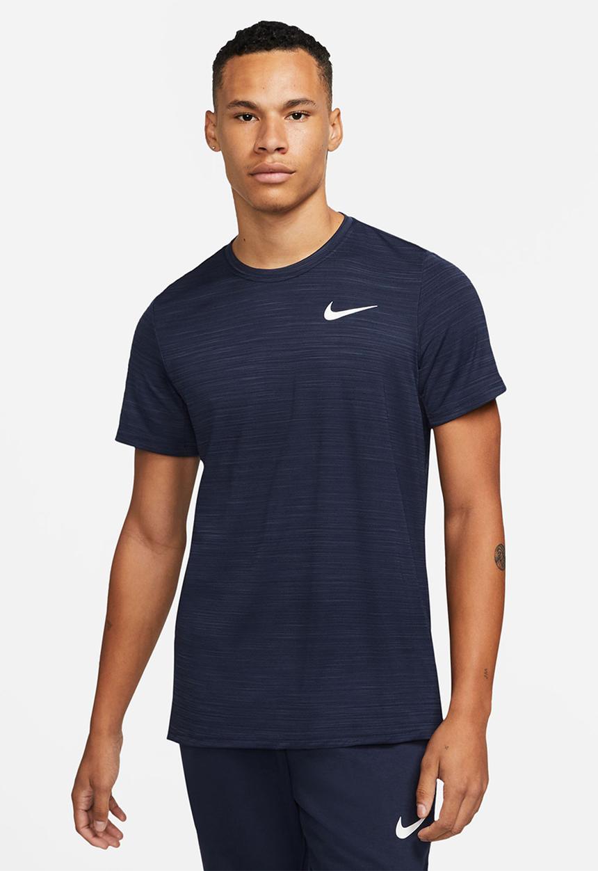 Nike - M nk df superset top short sleeve - obsidian/white
