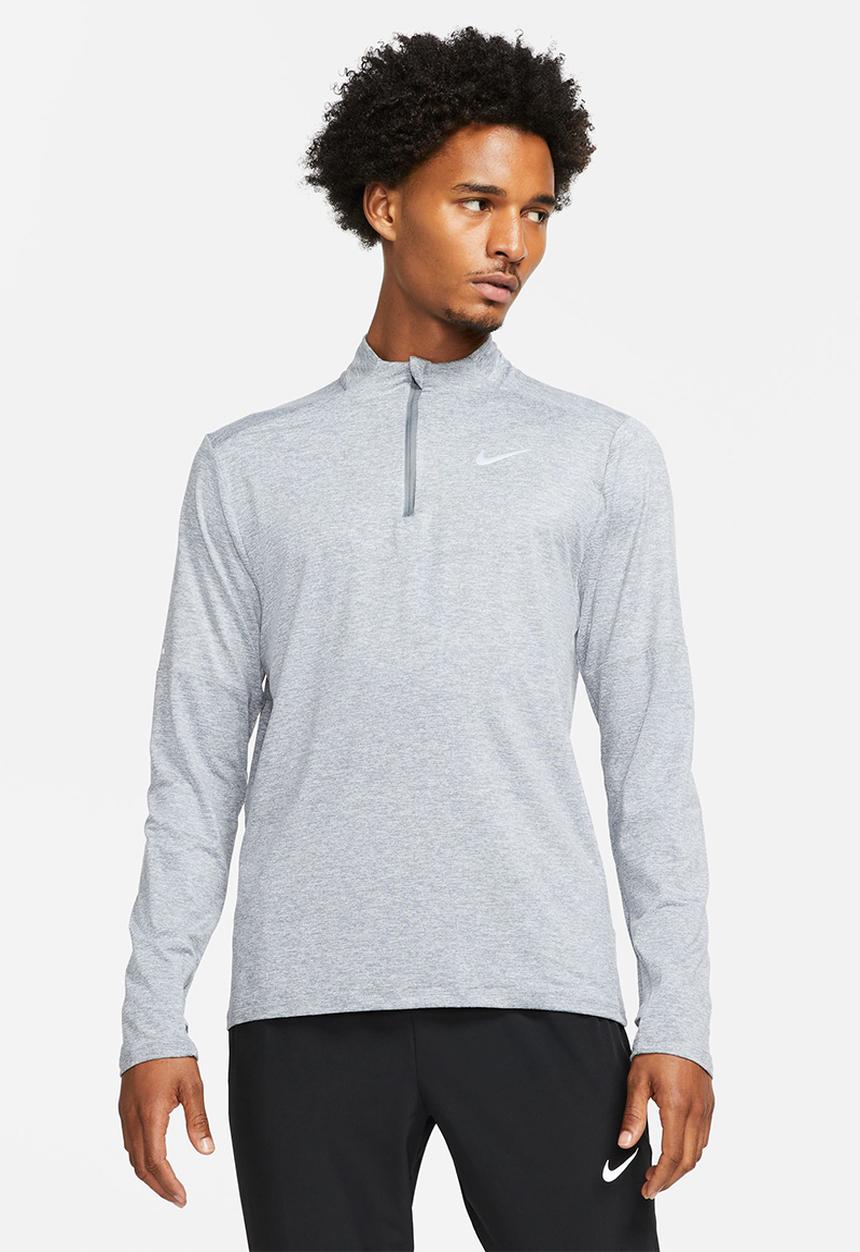 Nike - M nk df elmnt top hz - smoke grey/grey fog