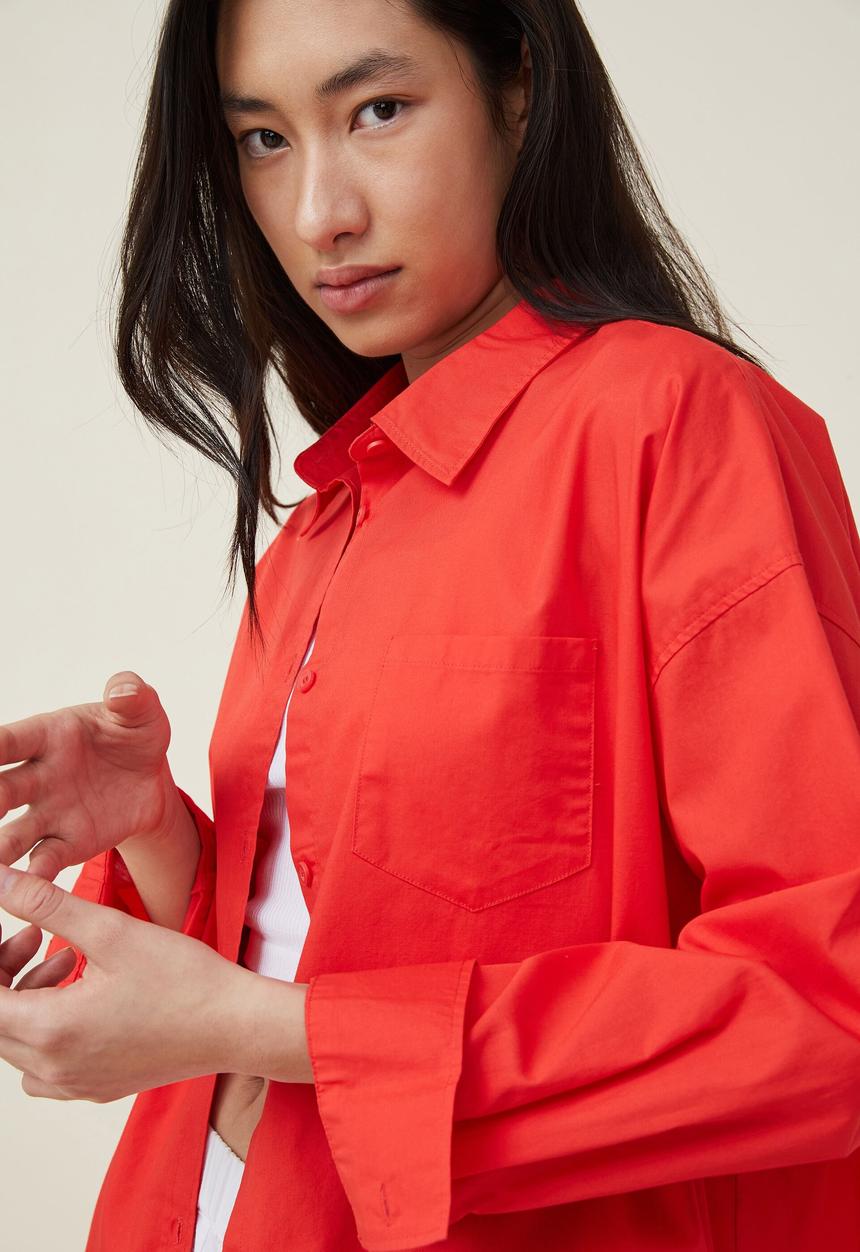 Cotton On - Dad shirt - summer red