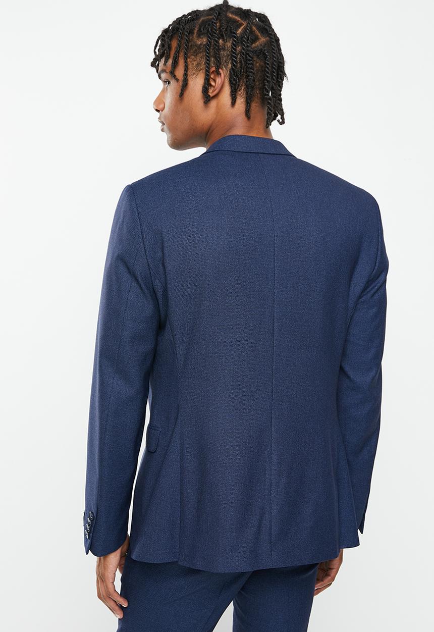 basicthread - Slim fit suit blazer - blue