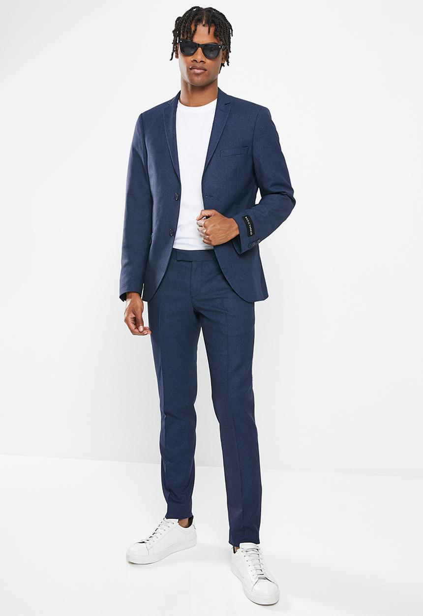 basicthread - Slim fit suit blazer - blue
