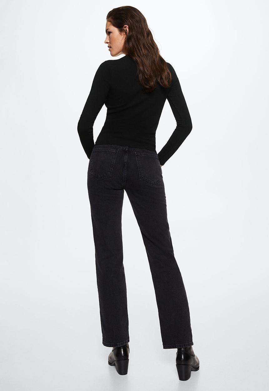 MANGO - T-shirt lilobar - black