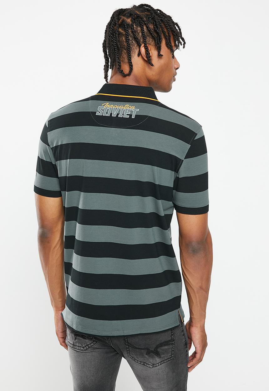 SOVIET - M steele  short sleeve  golfer - black