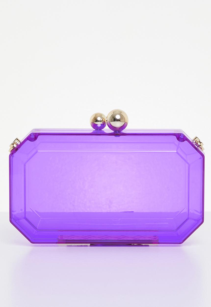 Tessa Design - Anna clutch bag with chain - purple