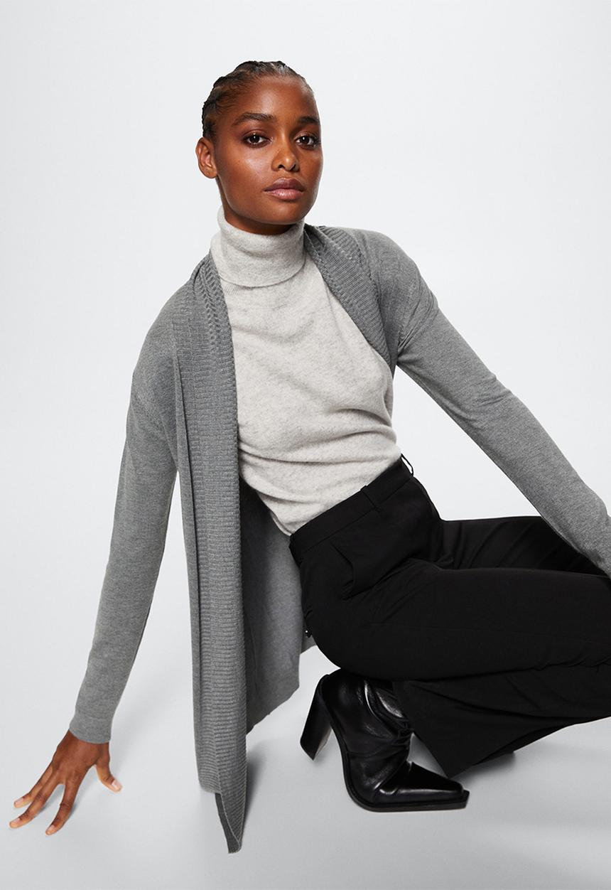 MANGO - Cardigan alma - medium gray