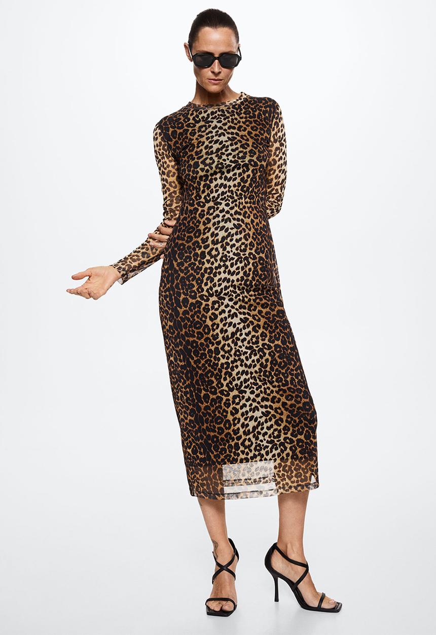 MANGO - Dress claudin - brown