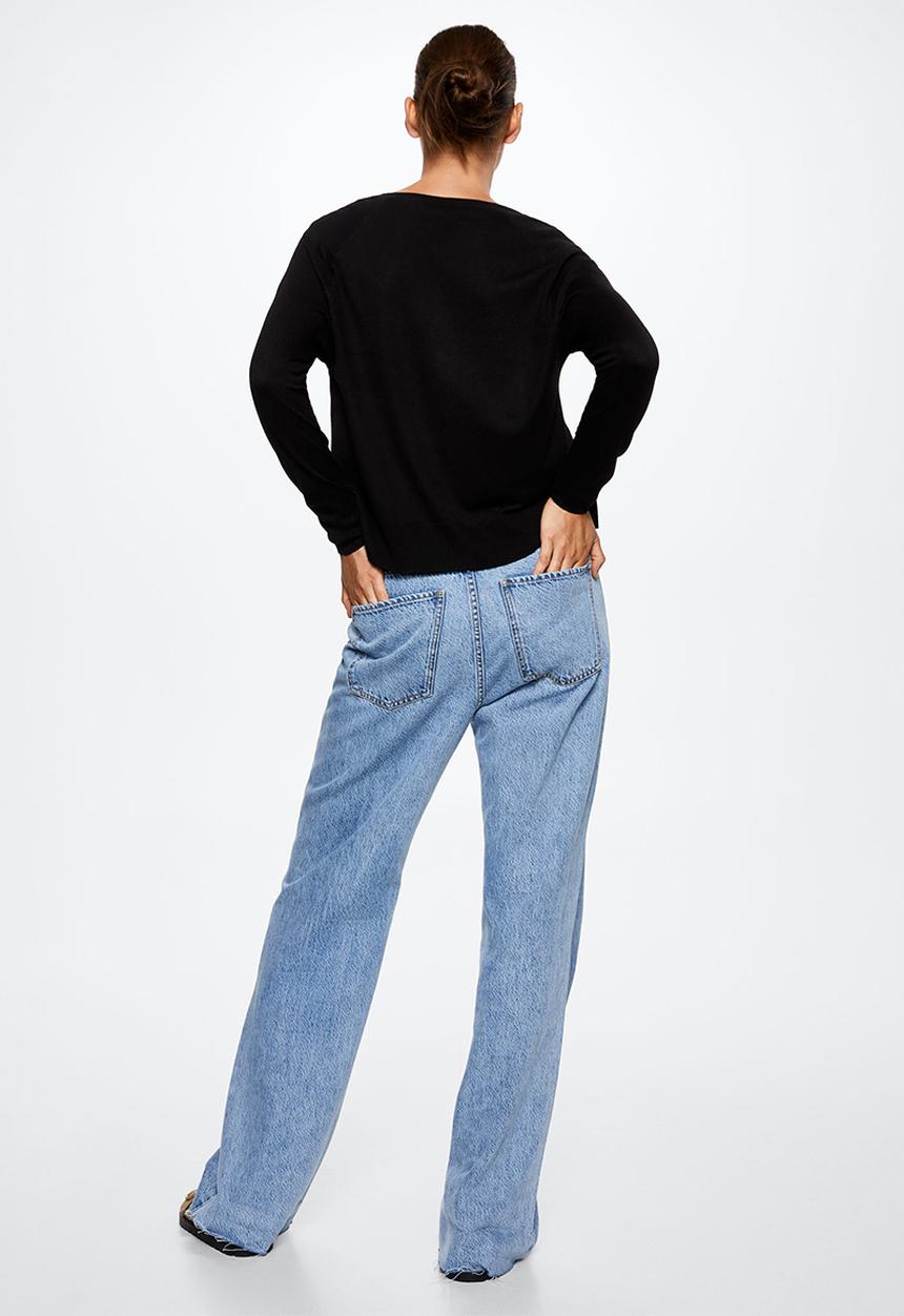 MANGO - Sweater lucav - black