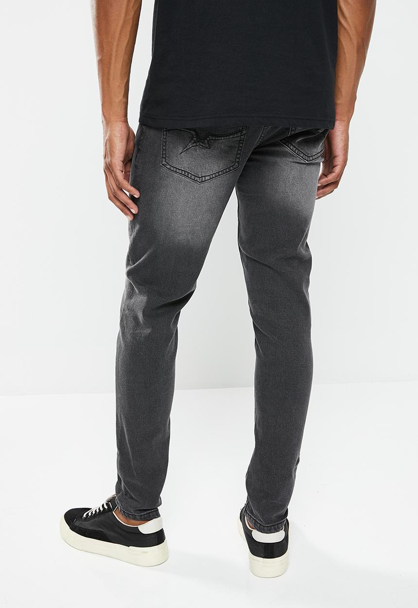 SOVIET - M aventador mens skinny denim - charcoal