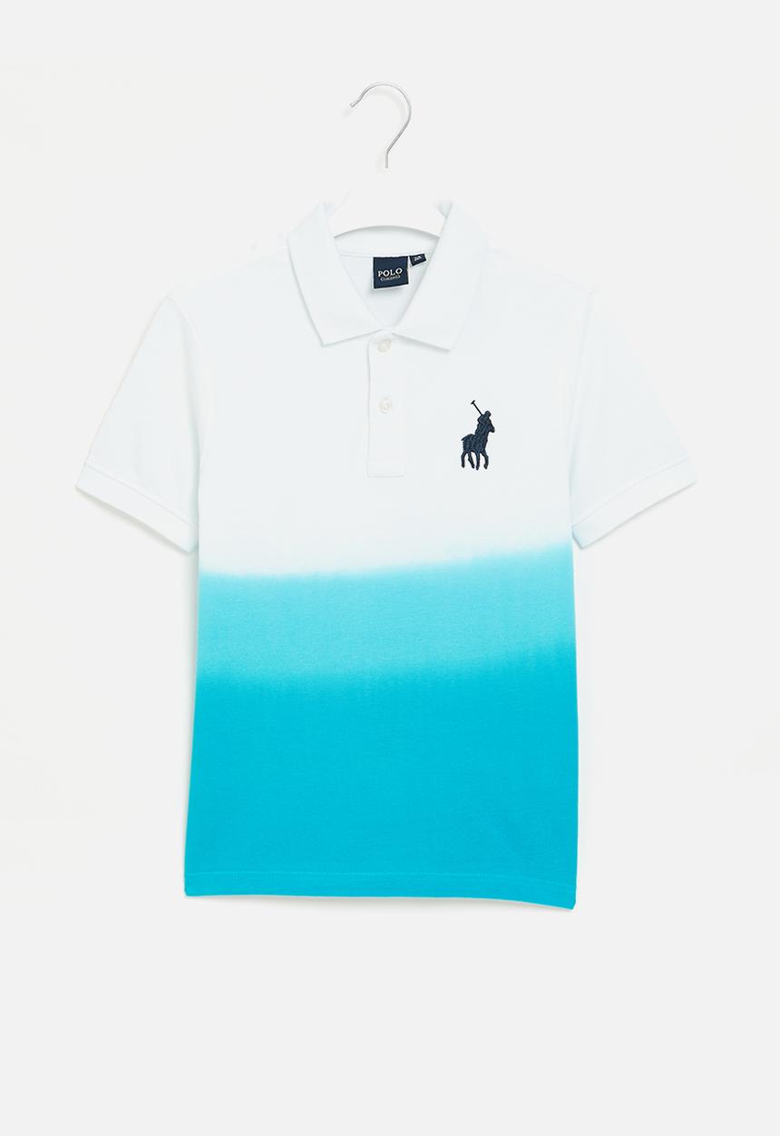 POLO - Boys ombre short sleeve golfer - turquoise