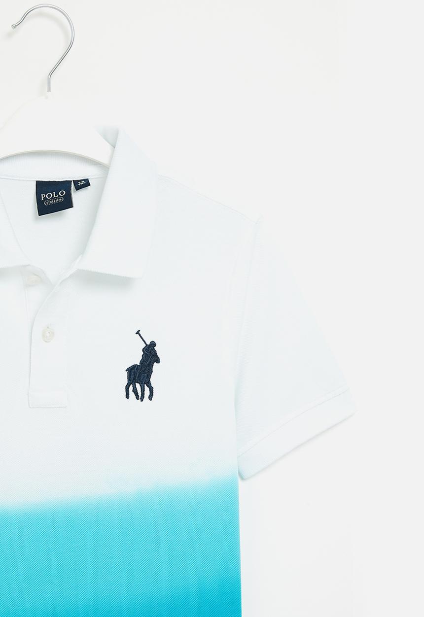 POLO - Boys ombre short sleeve golfer - turquoise