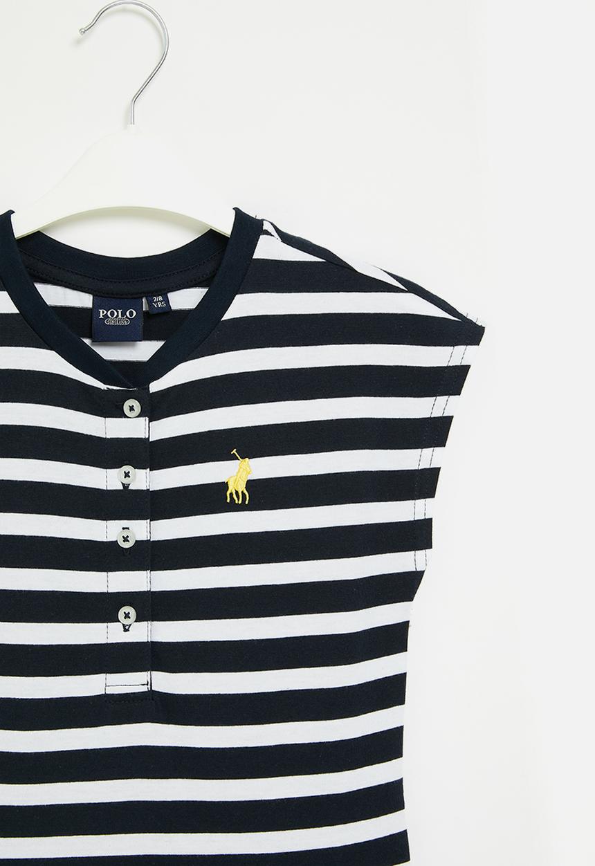 POLO - Girls striped jumpsuit - navy