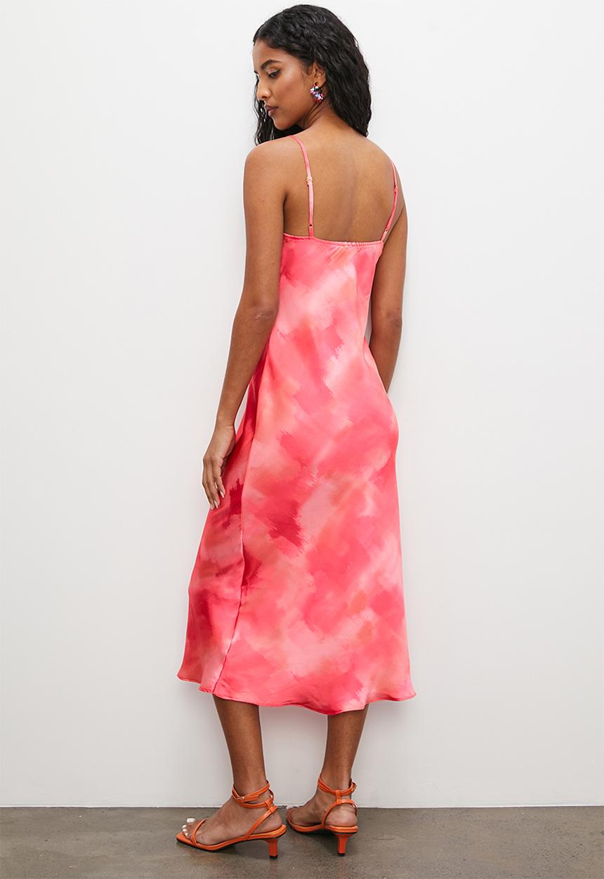 VELVET - Front detail slip dress - soft focus