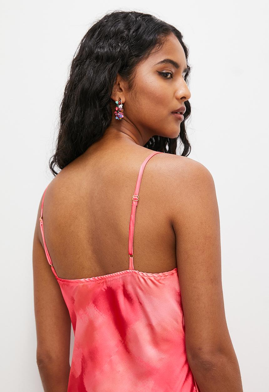 VELVET - Front detail slip dress - soft focus