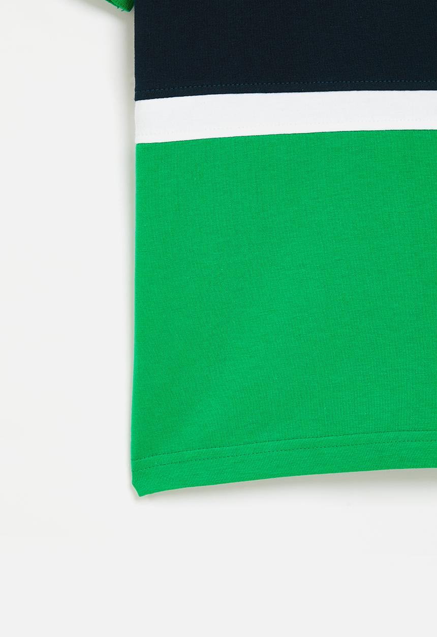 POLO - Boys crested short sleeve golfer - green