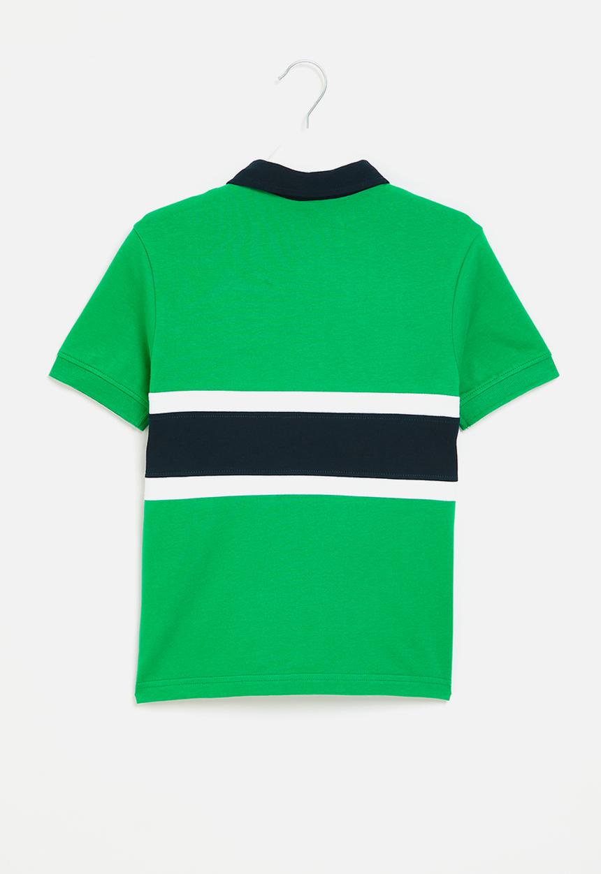 POLO - Boys crested short sleeve golfer - green