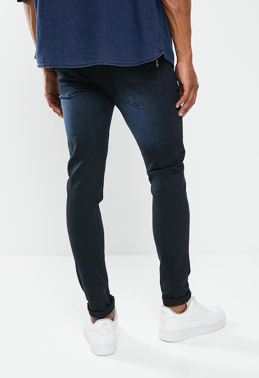 SOVIET - M aventador mens skinny denim - blue black