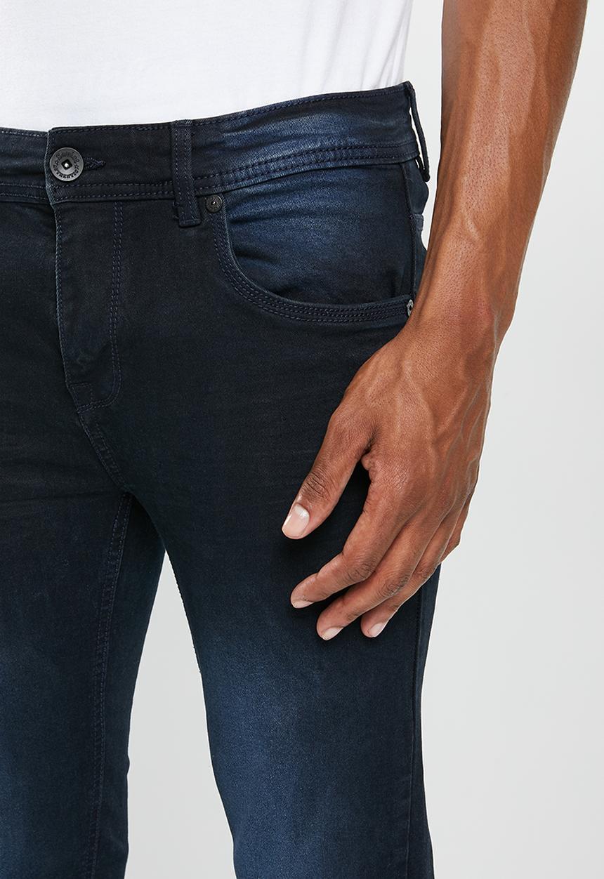 SOVIET - M aventador mens skinny denim - blue black
