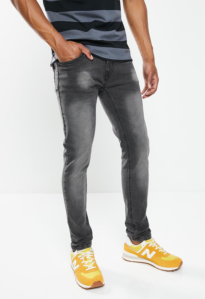 SOVIET - M bentayga mens slim leg denim - charcoal